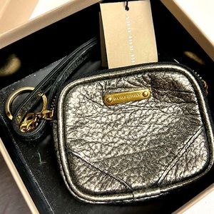 Burberry Brand New Credit Card Bag Silver